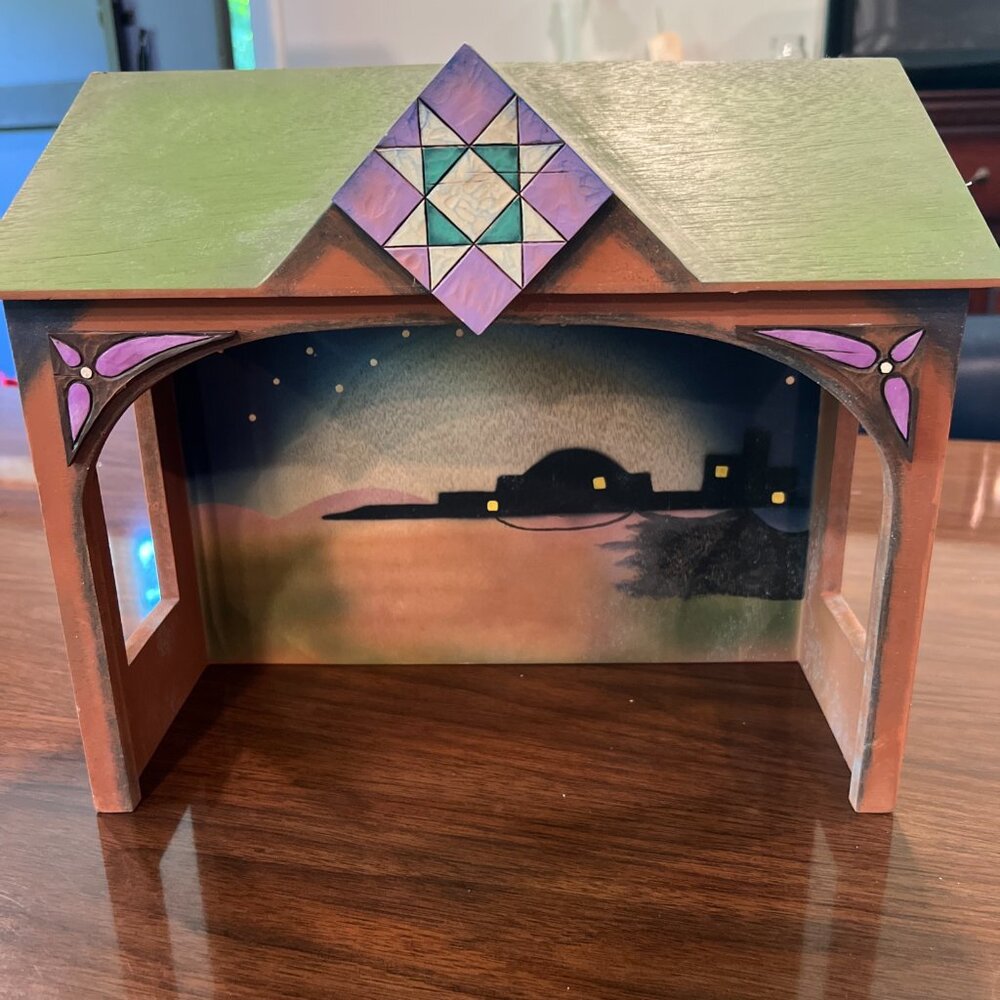 Jim Shore Heartwood Creek 2007 nativity creche manger wooden patchwork quilt - Picture 12 of 12